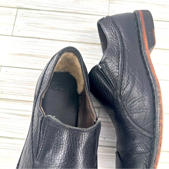Ugg Men’s Black Leather Oxfords Comfort Shoe Size 11.5 - Picture 5 of 8